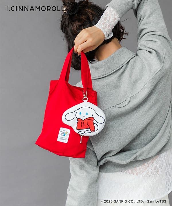 【アイシナモロール×RODE SKO】「アイシナモロール パッカブルエコバッグ」4,950円／付属のダイカットポーチにコンパクトに収納できるエコバッグ