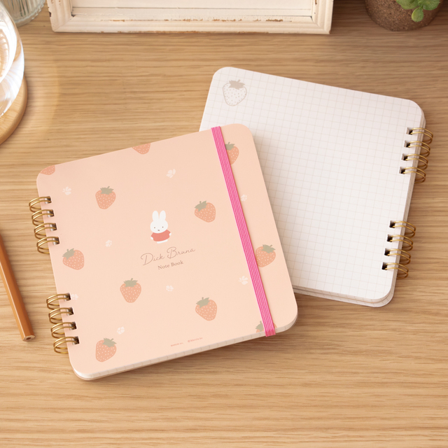 【ミッフィー×郵便局限定グッズ】スクエアリングノート（Pink）