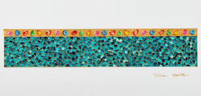 「キングが住む石畳のようなモザイクタイル」＜価格：1,980円（税込）＞【心ときめく“ガラス絵缶”にヘルシークッキー入り♪2025年バレンタイン限定『ネコのトランプ缶』新発売！】