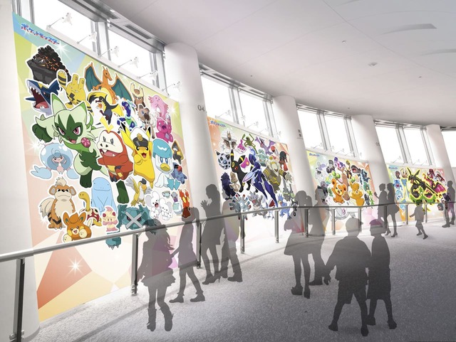 【ポケモンと青空スカイツリー(R) ～キミとポケモンのかがやく想い出～】天望回廊 フロア450スロープ 「ぎゅぎゅっとポケモン大集合！」