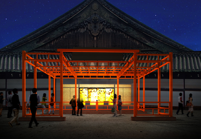 京都・元離宮二条城で開催の「アートアクアリウム城」