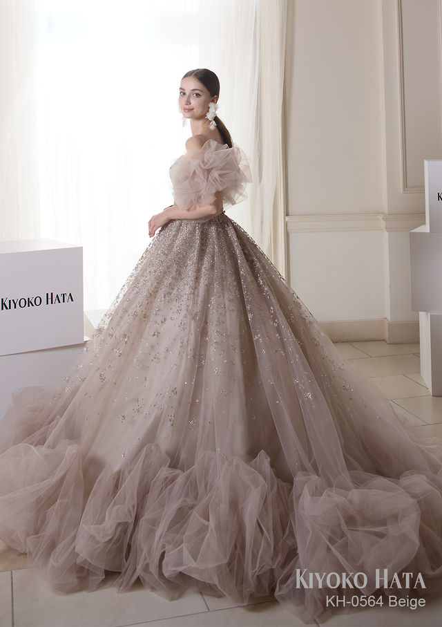 【KIYOKO HATA キヨコハタ】新作ウェディングドレス：KH-0564_Beige