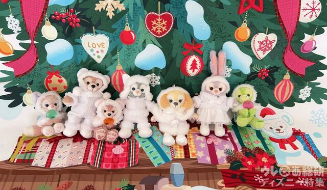 「ダッフィー＆フレンズのホワイト・ウィンタータイム・ワンダーズ」ぬいぐるみバッジとチャーム