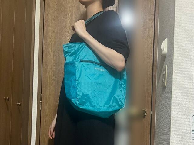 【mont-bell　ポケッタブルライトトートS】容量は14L。大きすぎず小さすぎないサイズ感で使いやすい◎