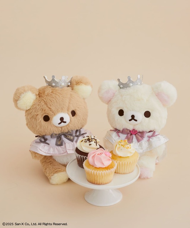 【Maison de FLEUR×リラックマ】「リラックマ ぬいぐるみ」カラー:Beige、「コリラックマ ぬいぐるみ」カラー:Ivory 価格:各6,050円