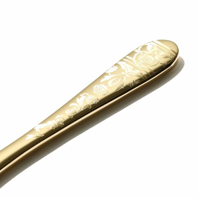 持ち手にレーザー加工でANNA SUIの柄を施した美しいカトラリーシリーズです♪