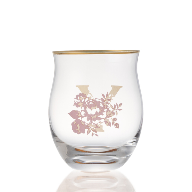 フラワー イニシャル グラス