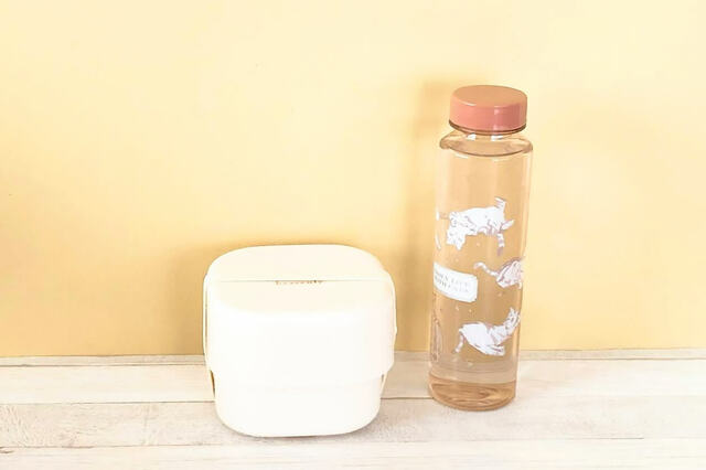 【カルディ メキシコバッグ】ランチボックスやドリンクボトルも入れてみると…