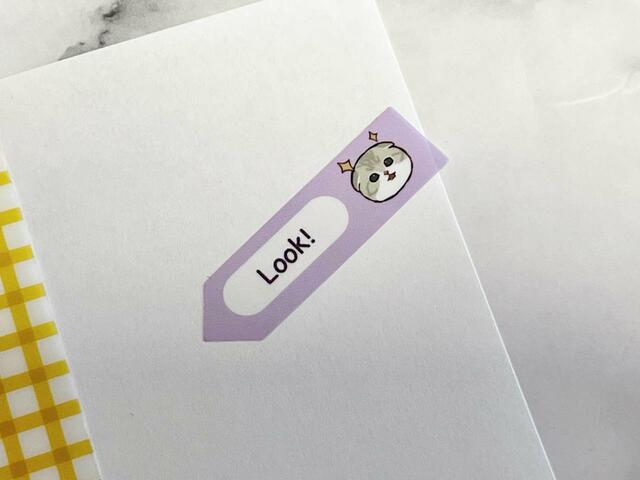 【Seria（セリア）】紙に貼るとこんな感じ。仕事が楽しくなりそうです！