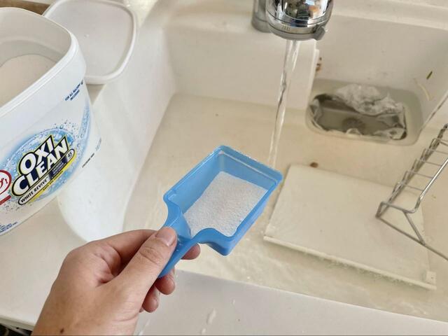 【オキシクリーン　ホワイトリバイブ】汚れがひどいシンクはオキシ漬け