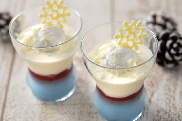 ホワイトチョコムース&ライムゼリー