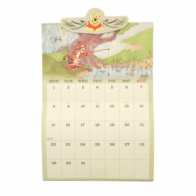 プー&フレンズ 壁掛けカレンダー クリップ付き Calendar&Organizer 2024 2,200円