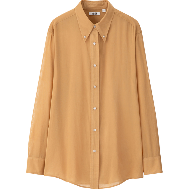 ボタンダウンシャツブラウン