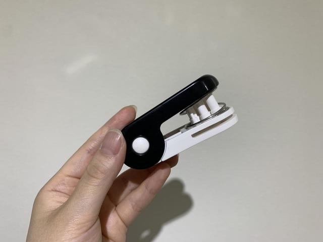 「のりパッチン　パンダ」横から見るとこんな感じ