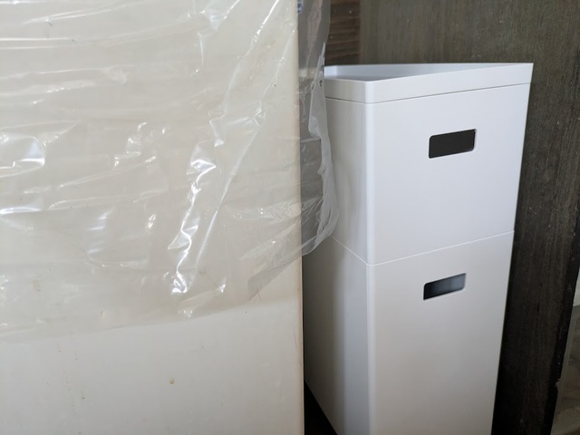 【山崎実業 蓋つき収納ボックスワゴンL】キッチンカウンター下の収納にもおすすめ!乾電池などの不燃ごみやビン・カン類など回収頻度が低いごみの分別にも便利です