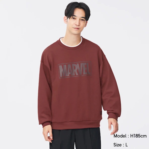 ダブルフェイスビッグプルオーバー(長袖)MARVEL +E 1,990円