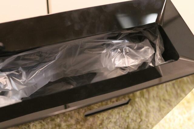 【山崎実業(Yamazaki)トラッシュカン ワイド ブラック】本体が重く安定感がある