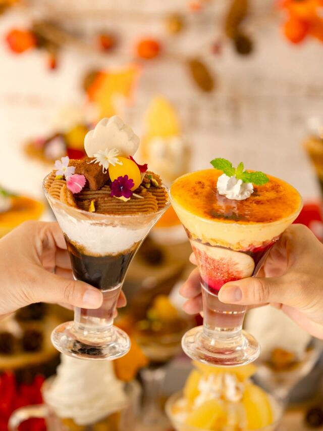 「Find Your Favorite ~秋のパフェ食べ放題~」<期間:2026年9月4日〜12月13日>【あなたの“推しパフェ”はどれ?新作の秋色パフェ5種類&贅沢なプチデザートが食べ放題!福岡サンパレスの「秋のパフェ食べ放題」が今年も開催されます!】