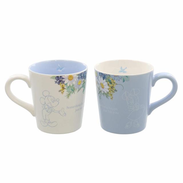マグカップセット｜3,300円｜(1個あたり)直径約9×高さ約10cm 2個セット｜Disney Blue Ever After