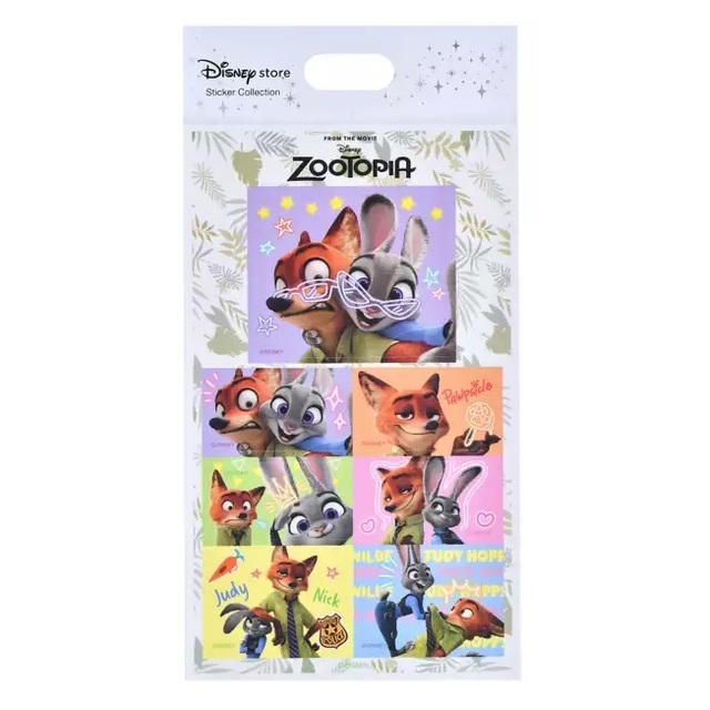 ジュディ・ホップス&ニック・ワイルド シール・ステッカー プリントシール風 Sticker Collection 350円