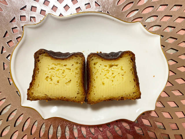 ふじ森　ご自宅でアフタヌーンティー　カヌレ断面