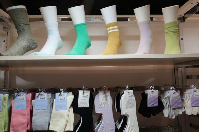 靴下がいっぱい　５本指のものもあり