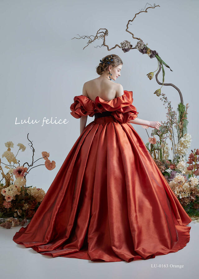 「Lulu felice（ルル・フェリーチェ）」新作ウェディングドレス　LU-0163_Orange