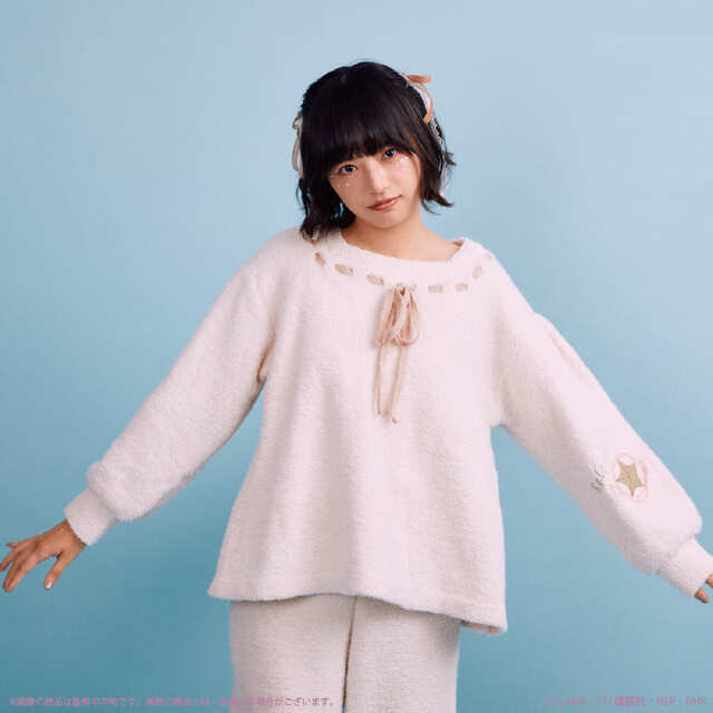 【カードキャプターさくら「さくらのモコモコプルオーバー」】さくらちゃんをイメージした糸で編み立てたルームウェア