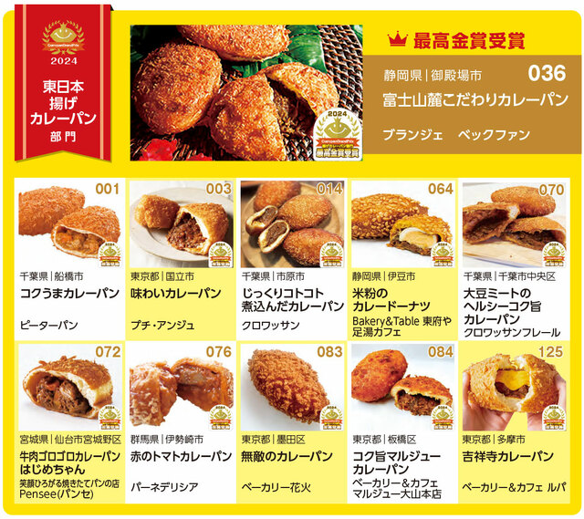 「西日本揚げカレーパン部門」【【カレーパングランプリ2024】“今一番うまいカレーパンはコレだ！”カレーパン日本一結果発表！】