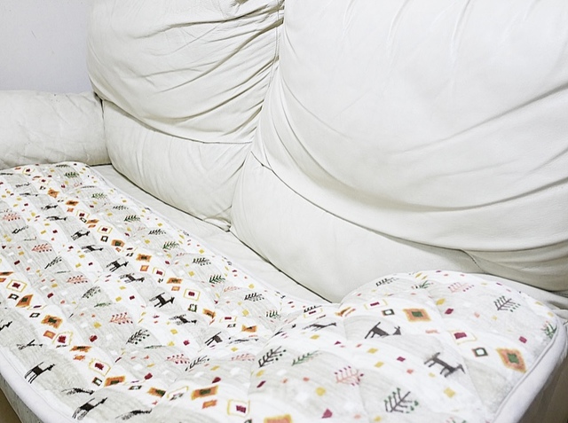 【ニトリ】ロングチェアシート／冬らしい柄が可愛い