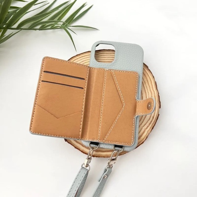 「ポシェットケース」カードケース付きスマホショルダー カードや小銭も入れることができます