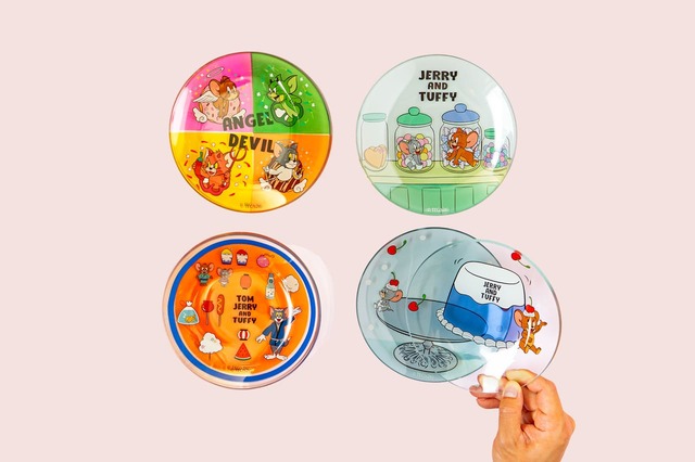 【トムとジェリー「TOM and JERRYワクワクストリートin東京」】レイヤーガラスプレート 各1,650円