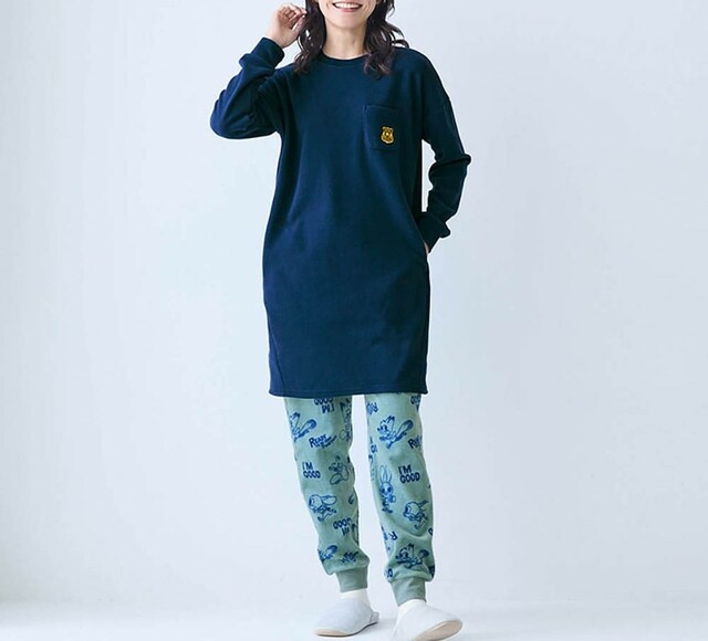 レディース肌側綿フリースチュニックパジャマ(選べるキャラクター)|¥4,990 (税込)