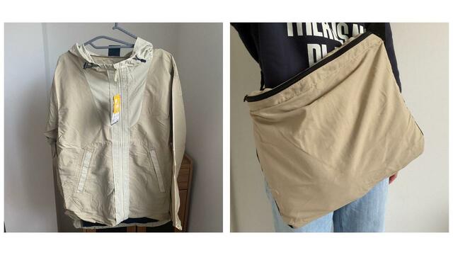 【ワークマン　トランスフォームジャケットEX】ジャケットがショルダーバッグに