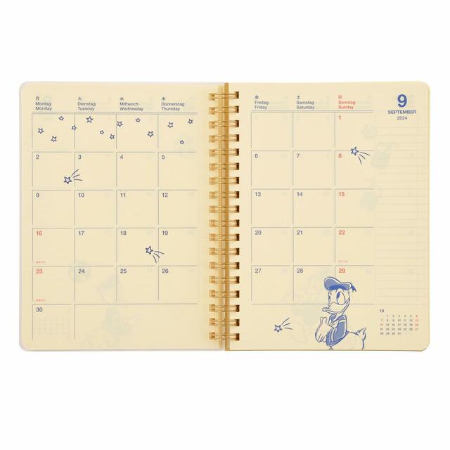 【デルフォニックス】ドナルド、チップ&デール Rollbahn 手帳・スケジュール帳(L) Calendar&Organizer 2024