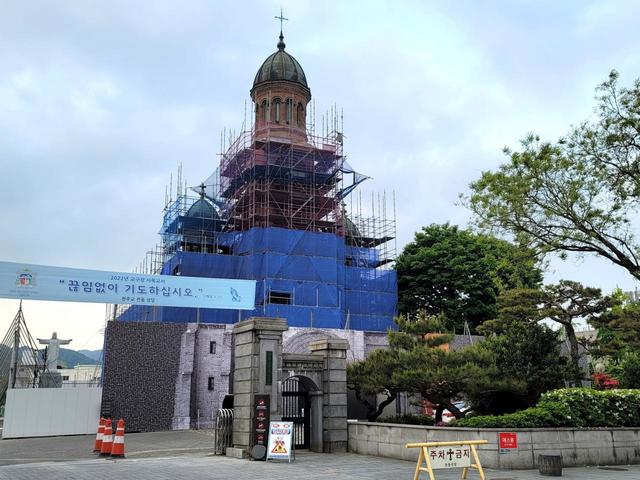 【韓国・全州】改修中の殿洞聖堂