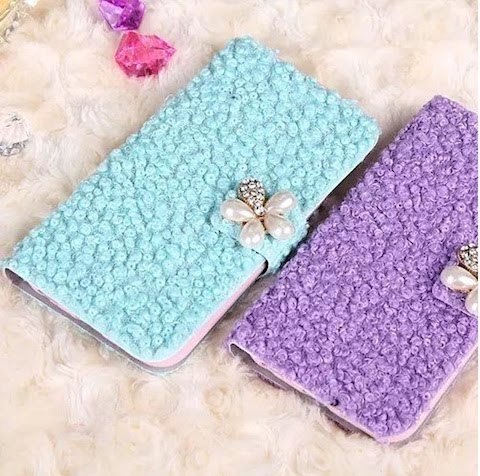 あったかiPhoneケース：blingbling カード収納 スタンド