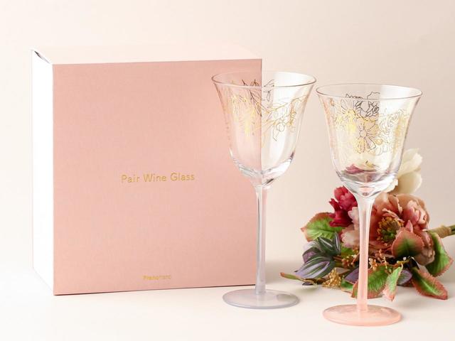 【Francfranc】GS ペアワイングラスフラワー＆リーフ：2,800円（税込）