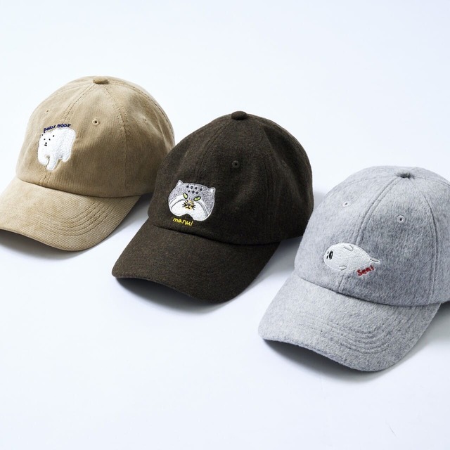 【niko and ...「あさひやま動物園応援商品」】「アソートキャップ」（カラー：グレー／キャメル／ブラウン）3,990円