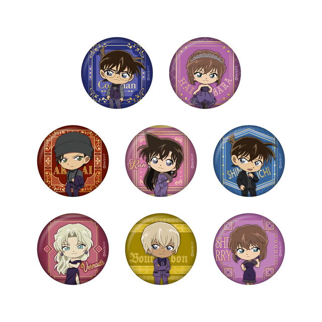 缶バッジ（ランダム8種）　　500円（税込550円）｜名探偵コナンカフェ