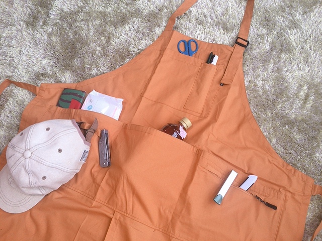 【ワークマン 耐久撥水リップストップエプロン】収納力抜群