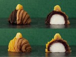 「おはぎのツインモンブラン（上：栗＆ほうじ茶、下：栗＆スイートポテト）」＜価格：各540円（税込）＞【“モンブラン好き”はエキュート品川に集合！王道から進化系、ハイブリットまで全16種が「Mont Blanc is ART 2026」に勢ぞろい！】