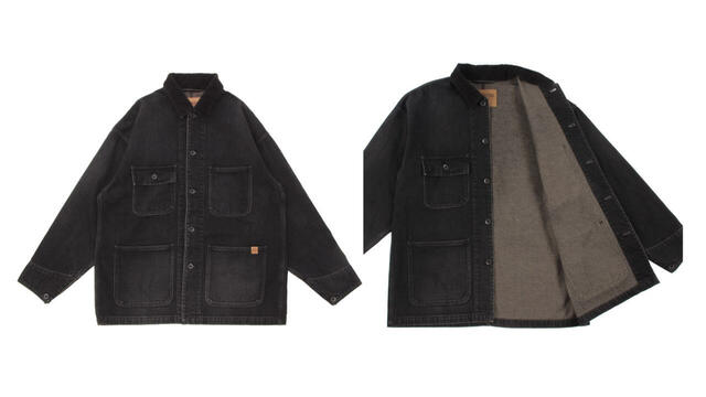 『STARBUCKS STAND by BEAMS　ブラックデニムカバーオール』¥44,000