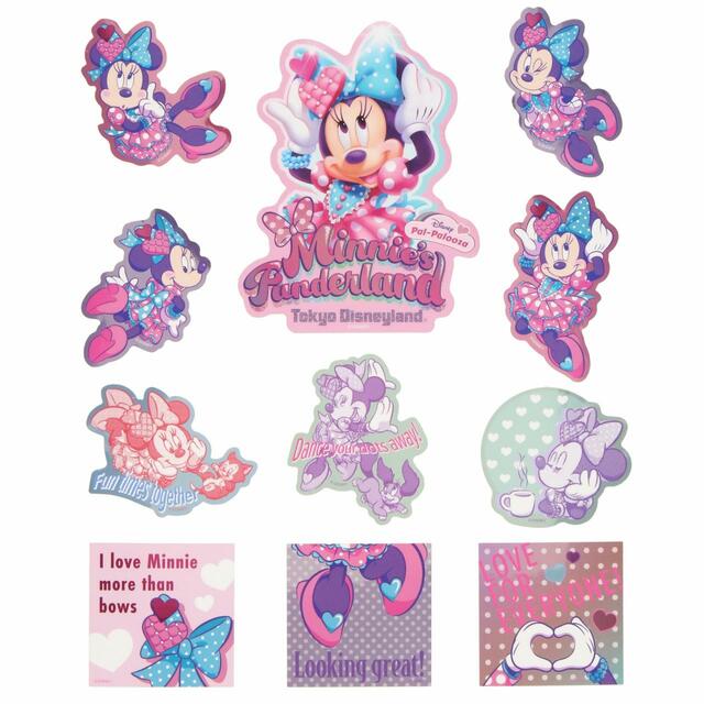 ステッカーセット 800円｜東京ディズニーランド「ディズニー・パルパルーザ“ミニーのファンダーランド”」スペシャルグッズ｜東京ディズニーリゾート40周年“ドリームゴーラウンド”｜発売日：2024年1月9日（火）｜販売店舗：東京ディズニーランド「ディズニー＆カンパニー」