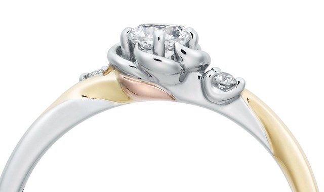 《エンゲージリング》PT950/K18YG/K18PGセンターダイヤ:0.2ctG-SIup3EXH&Cサイド:2pcs(H&C)¥297,000~(税込)