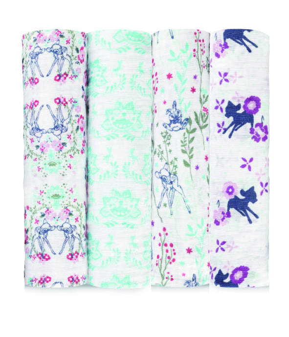 スワドル　4枚入り　（サイズ：120 x 120 cm）※箱入り　希望小売価格　6,500円＋税