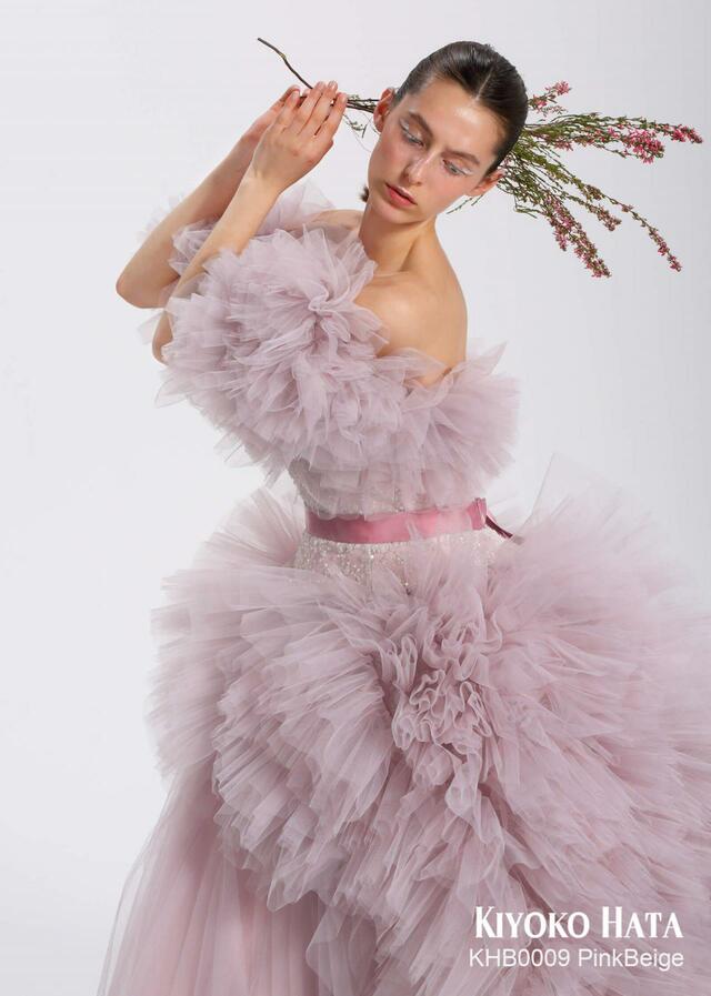 「KIYOKO HATA」新作ウェディングドレス KHB0009_PinkBeige