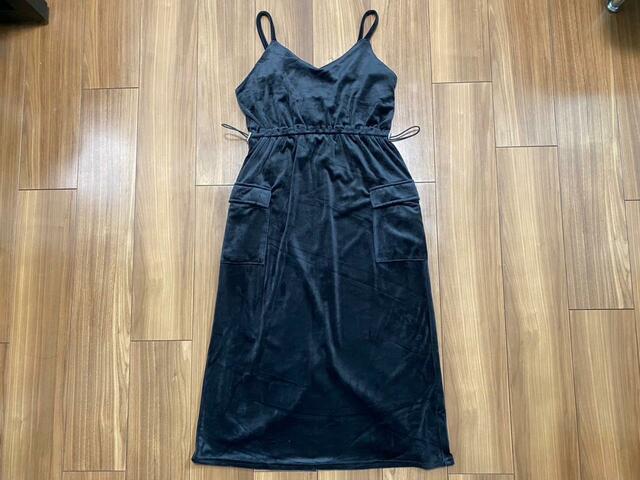 【しまむら　ワンピース+プルオーバーセット】ウエストマークで脚長効果も