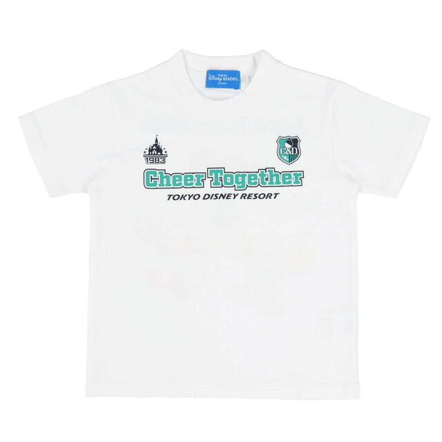 Tシャツ(100〜120) 2,300円|東京ディズニーリゾート「ポンポンを持ったミッキーたちが元気に盛り上げてくれるグッズ」|販売店舗:東京ディズニーランド「グランドエンポーリアム」、東京ディズニーシー「エンポーリオ」|発売日:2025年4月24日(木)