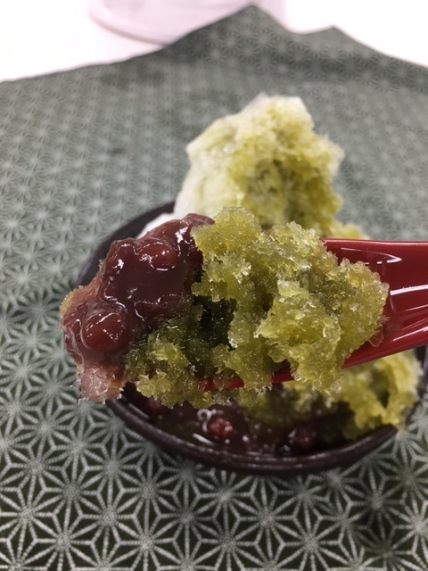 あずきと相性抜群のマイシロップ宇治抹茶＠明治屋